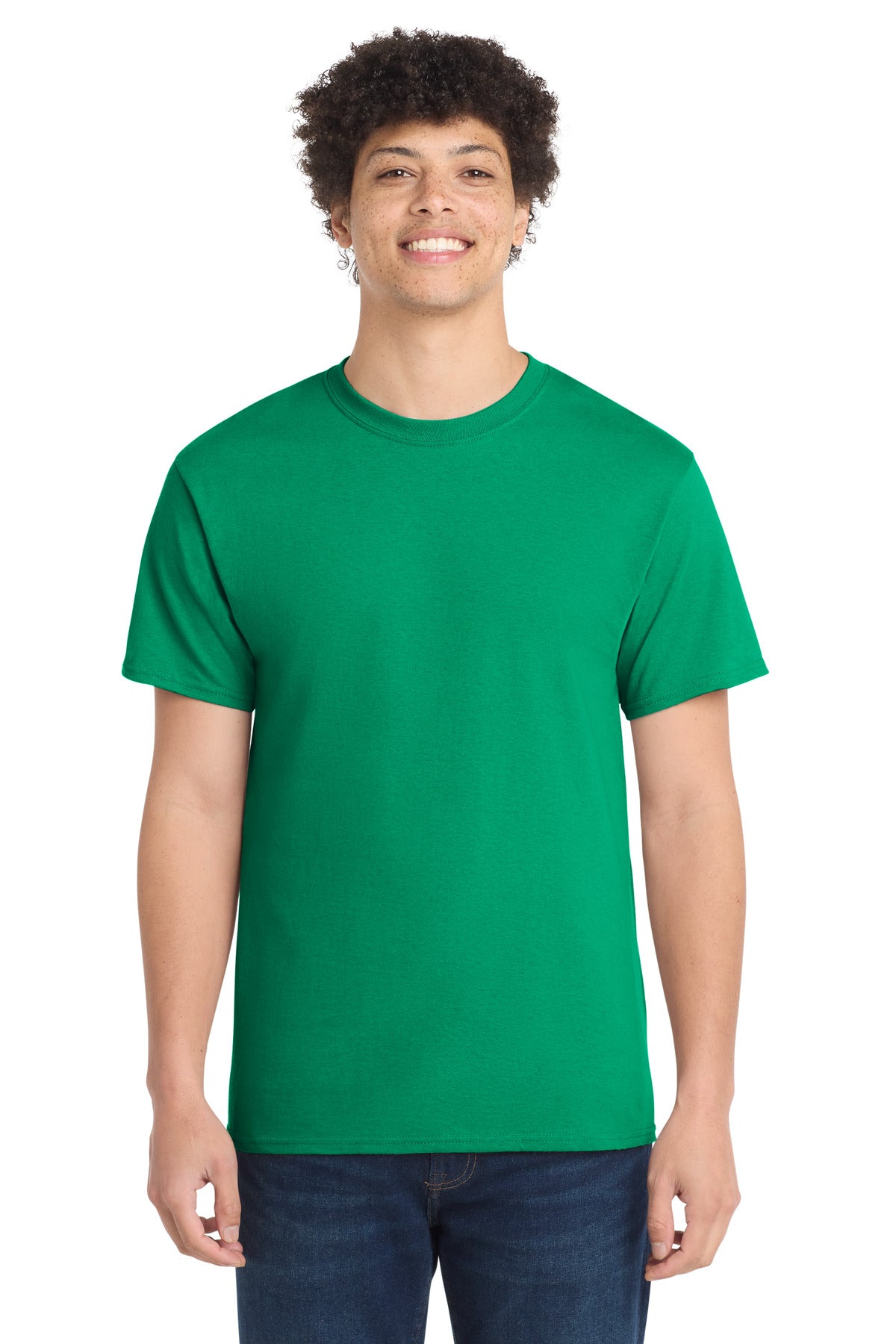 Custom logo Port & Co® Tall Core Cotton Tee PC54T in Kelly