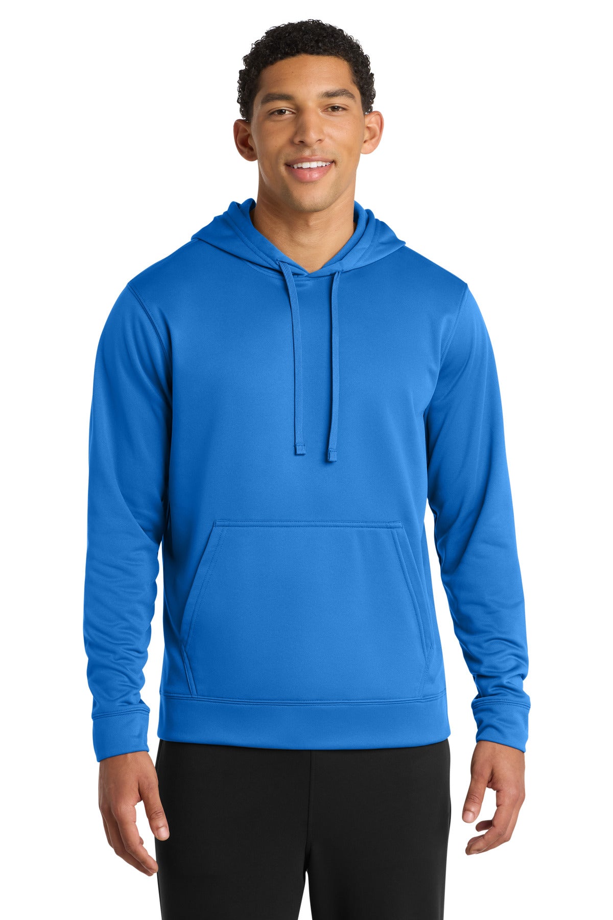 Custom logo Port & Co® Performance Fleece Pullover Hooded Sweatshirt. PC590H in Royal