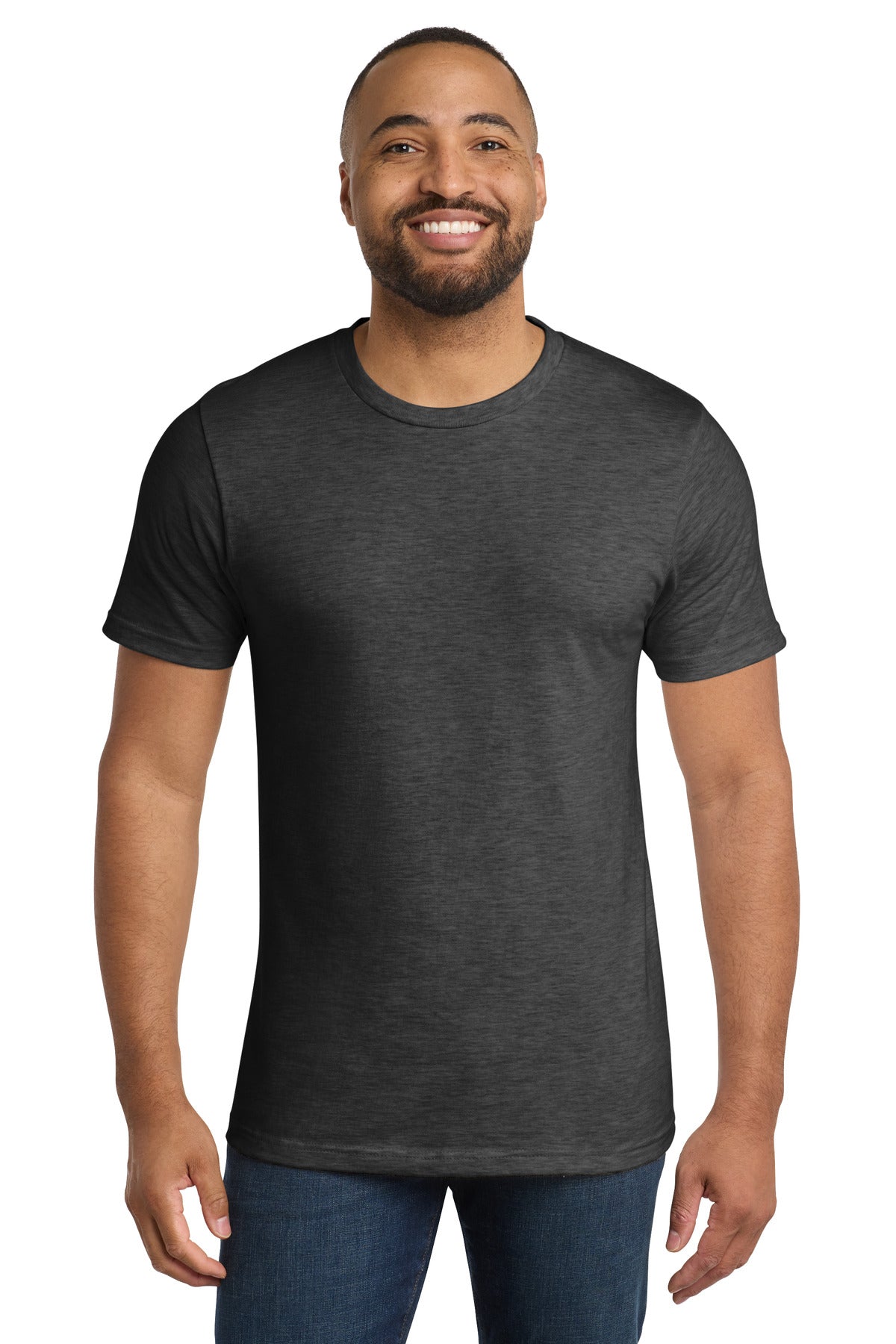 Custom logo Port & Co® Bouncer Tee PC600 in Dark Heather Grey