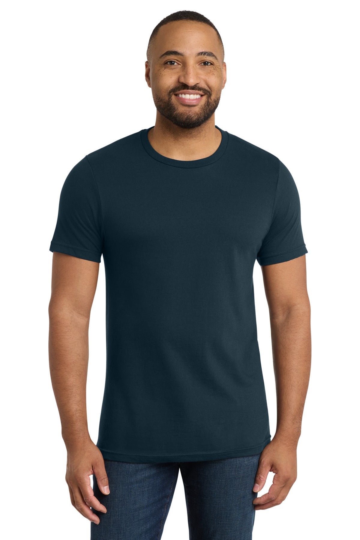 Custom logo Port & Co® Bouncer Tee PC600 in Navy Blue