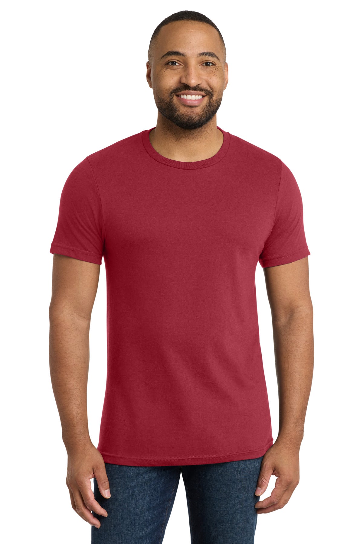 Custom logo Port & Co® Bouncer Tee PC600 in Rich Red