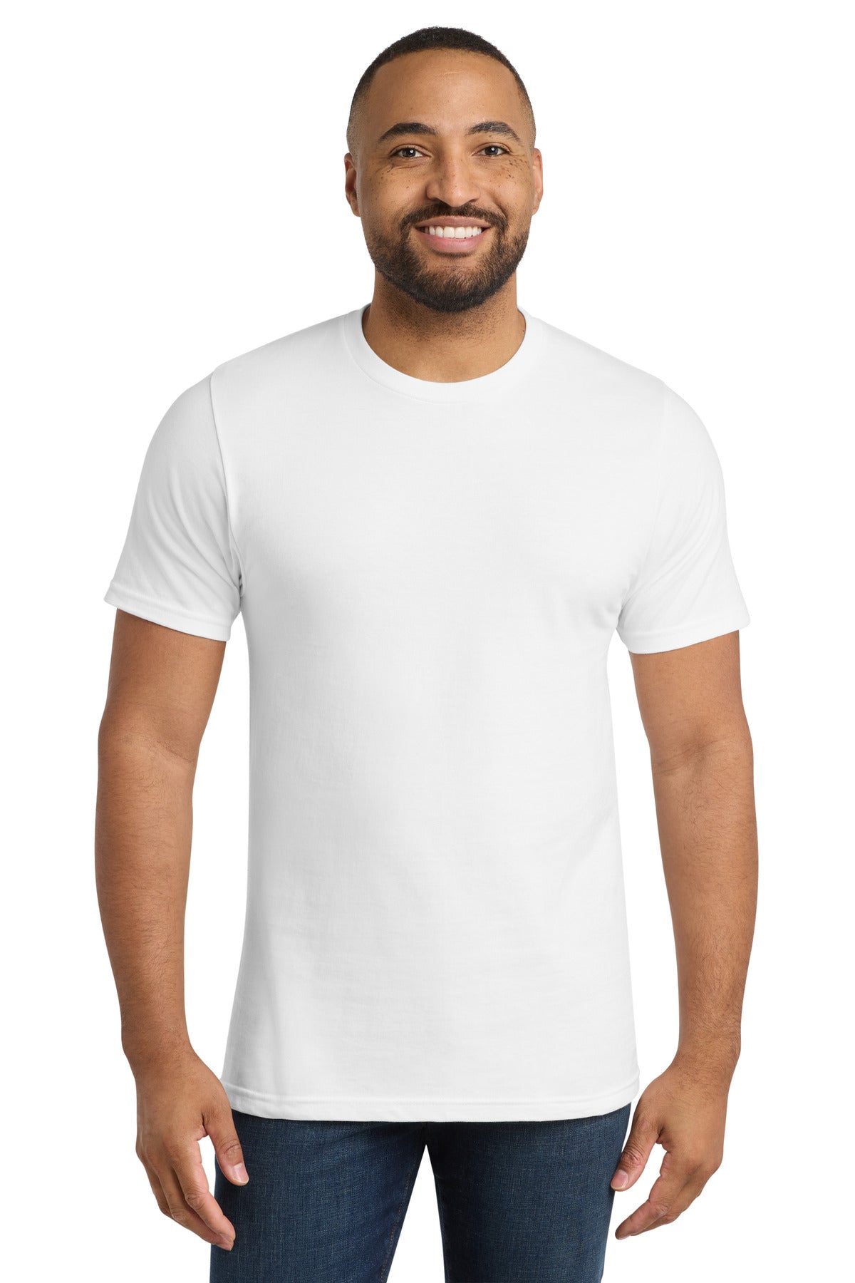Custom logo Port & Co® Bouncer Tee PC600 in White