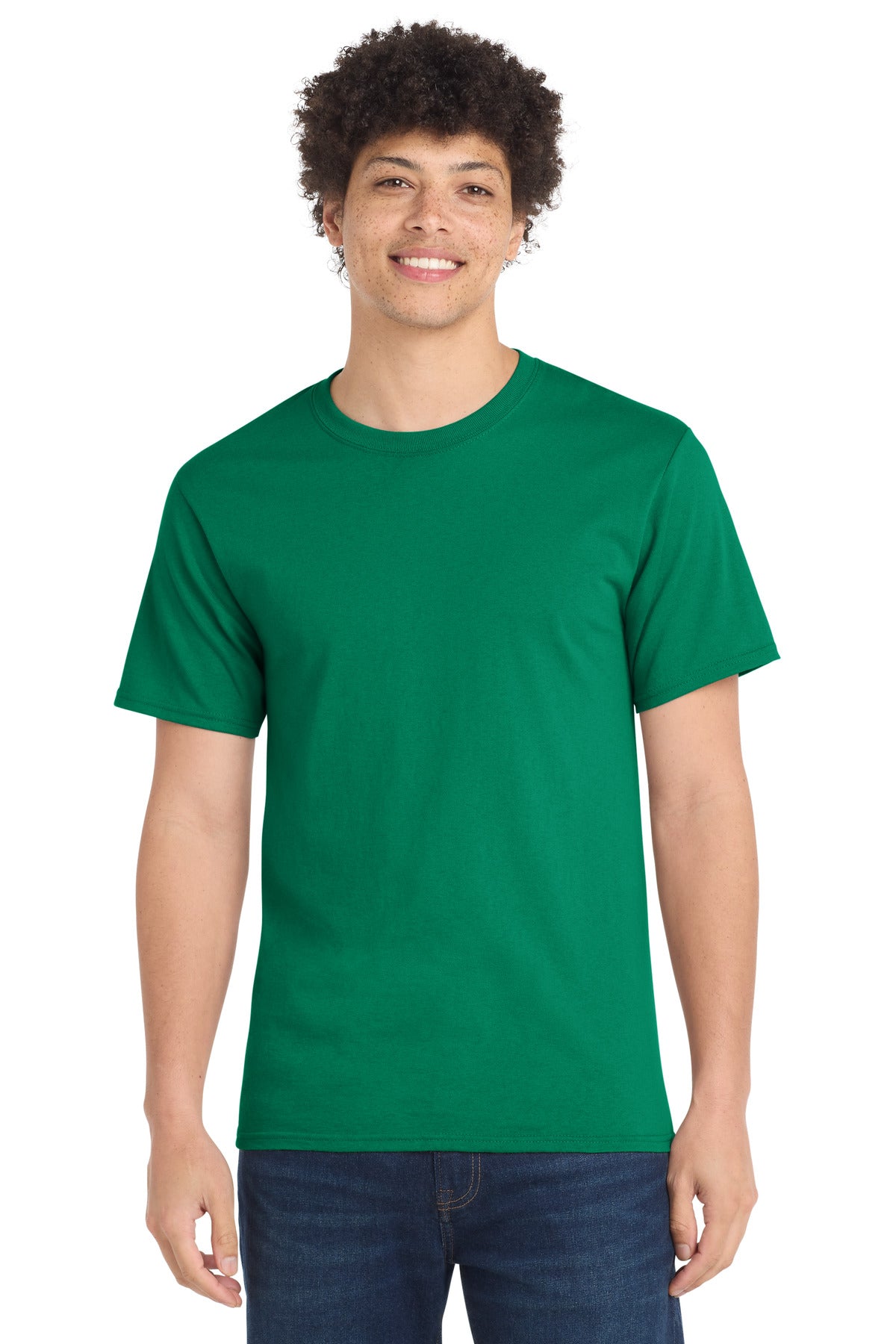 Custom logo Port & Co® Tall Essential Tee.  PC61T in Kelly