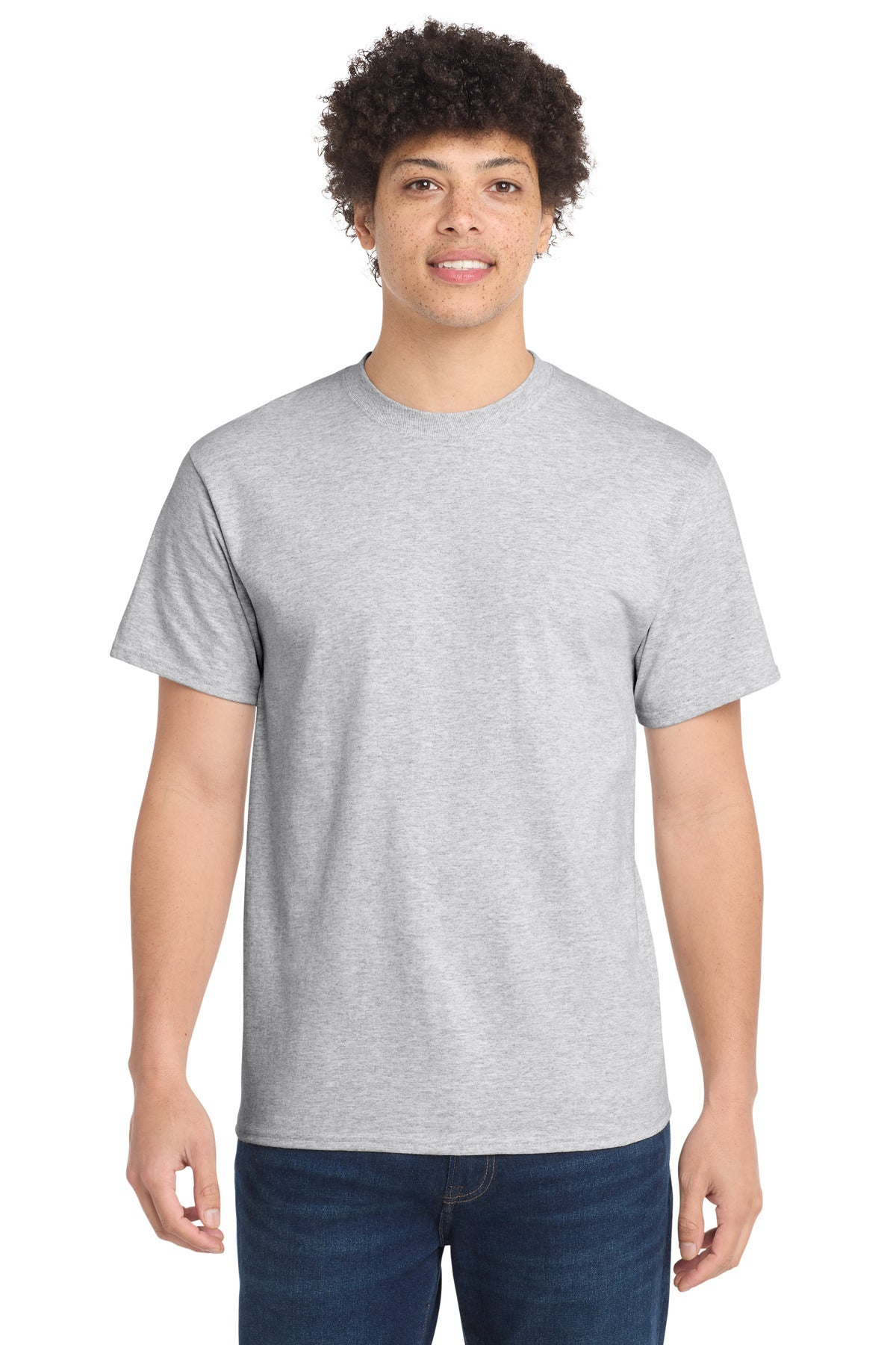Custom logo Port & Co® Essential Tee. PC61 in Ash