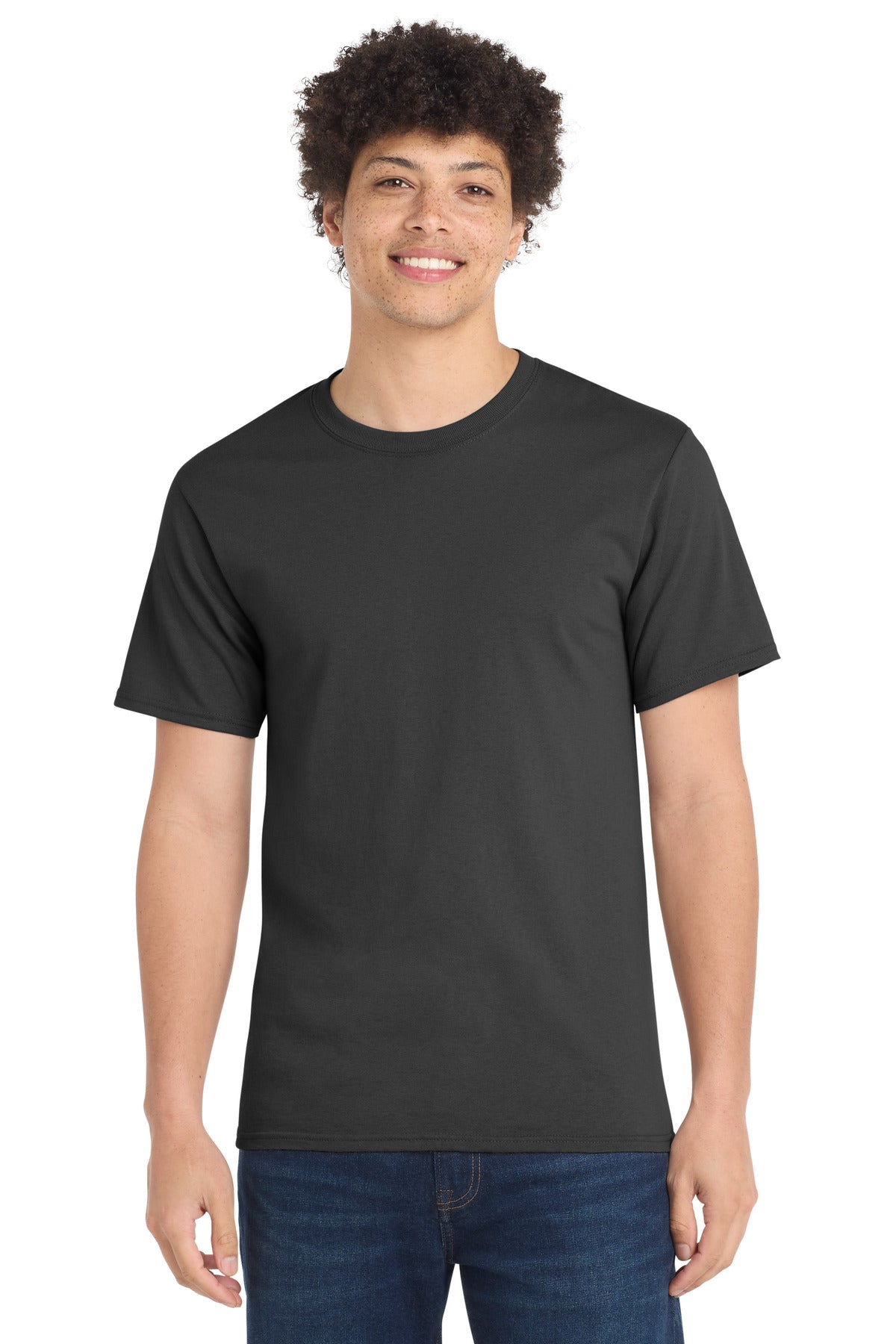 Custom logo Port & Co® Essential Tee. PC61 in Charcoal