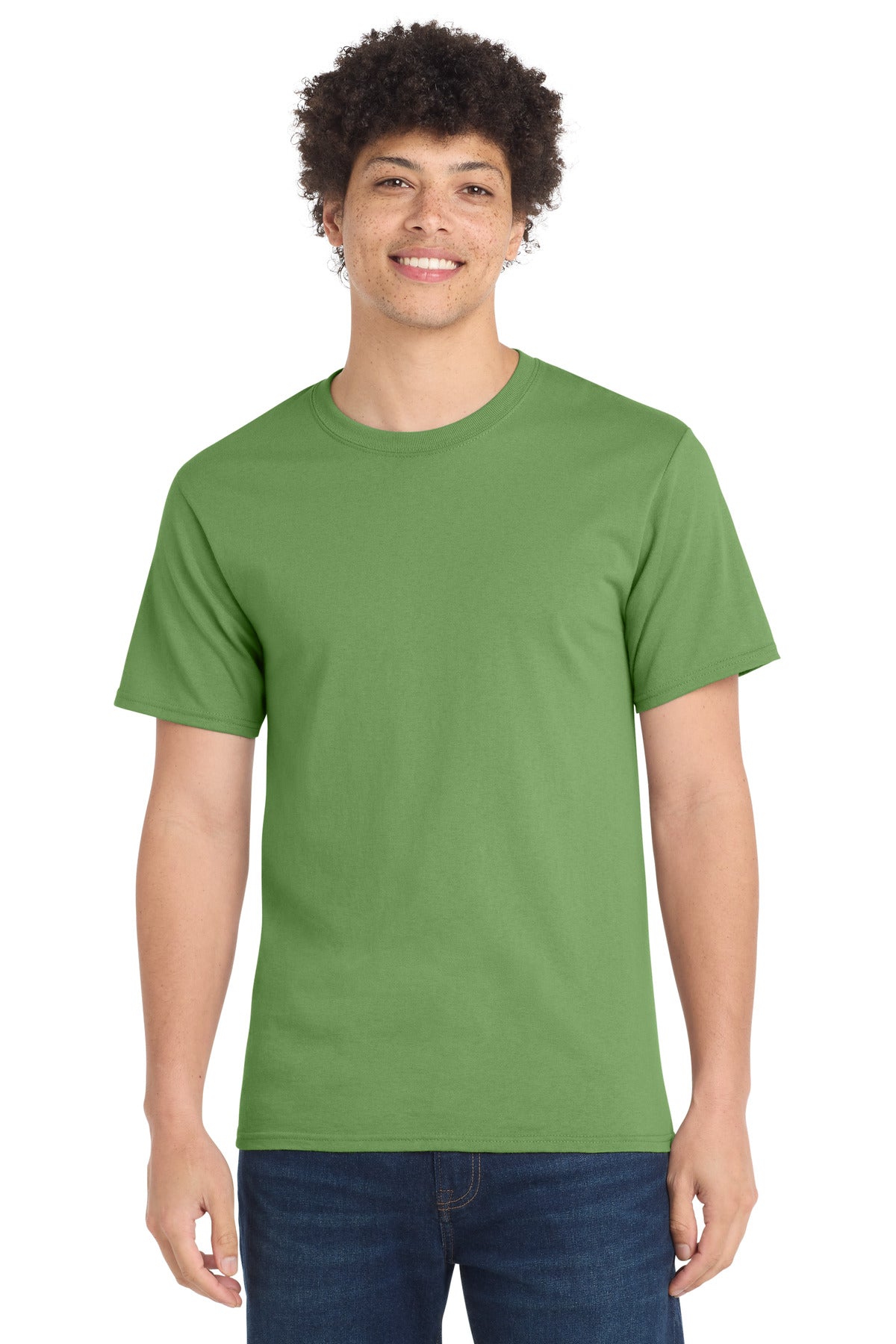 Custom logo Port & Co® Essential Tee. PC61 in Dill Green
