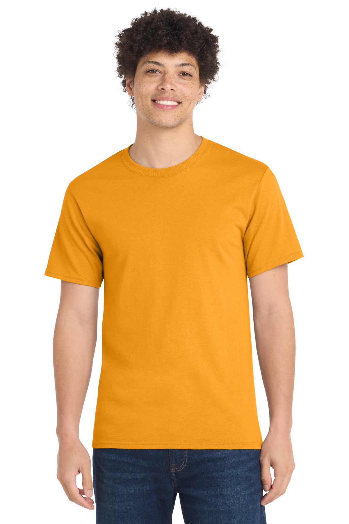 Custom logo Port & Co® Essential Tee. PC61 in Gold