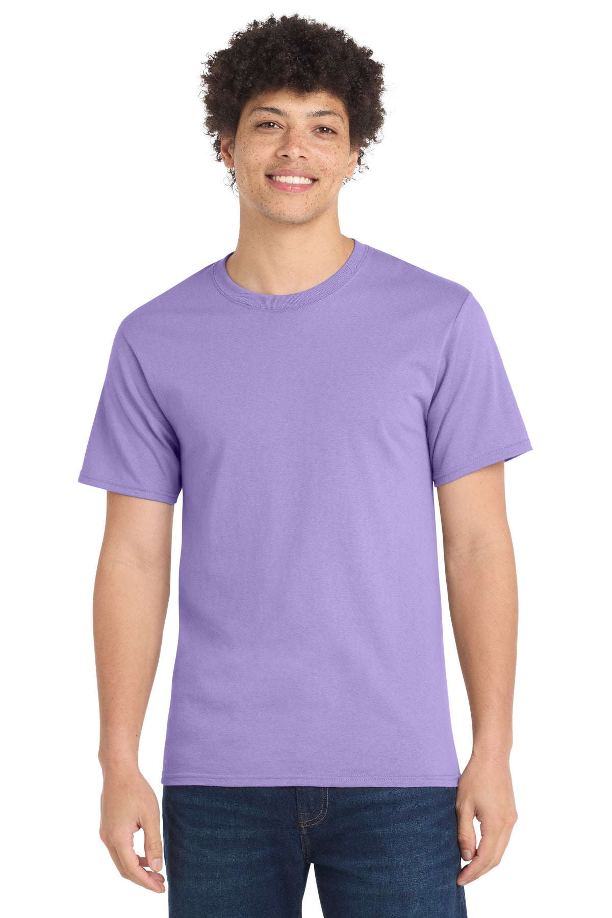 Custom logo Port & Co® Essential Tee. PC61 in Lavender