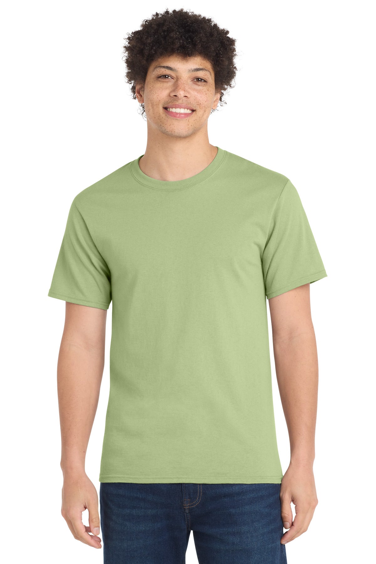 Custom logo Port & Co® Essential Tee. PC61 in Pistachio