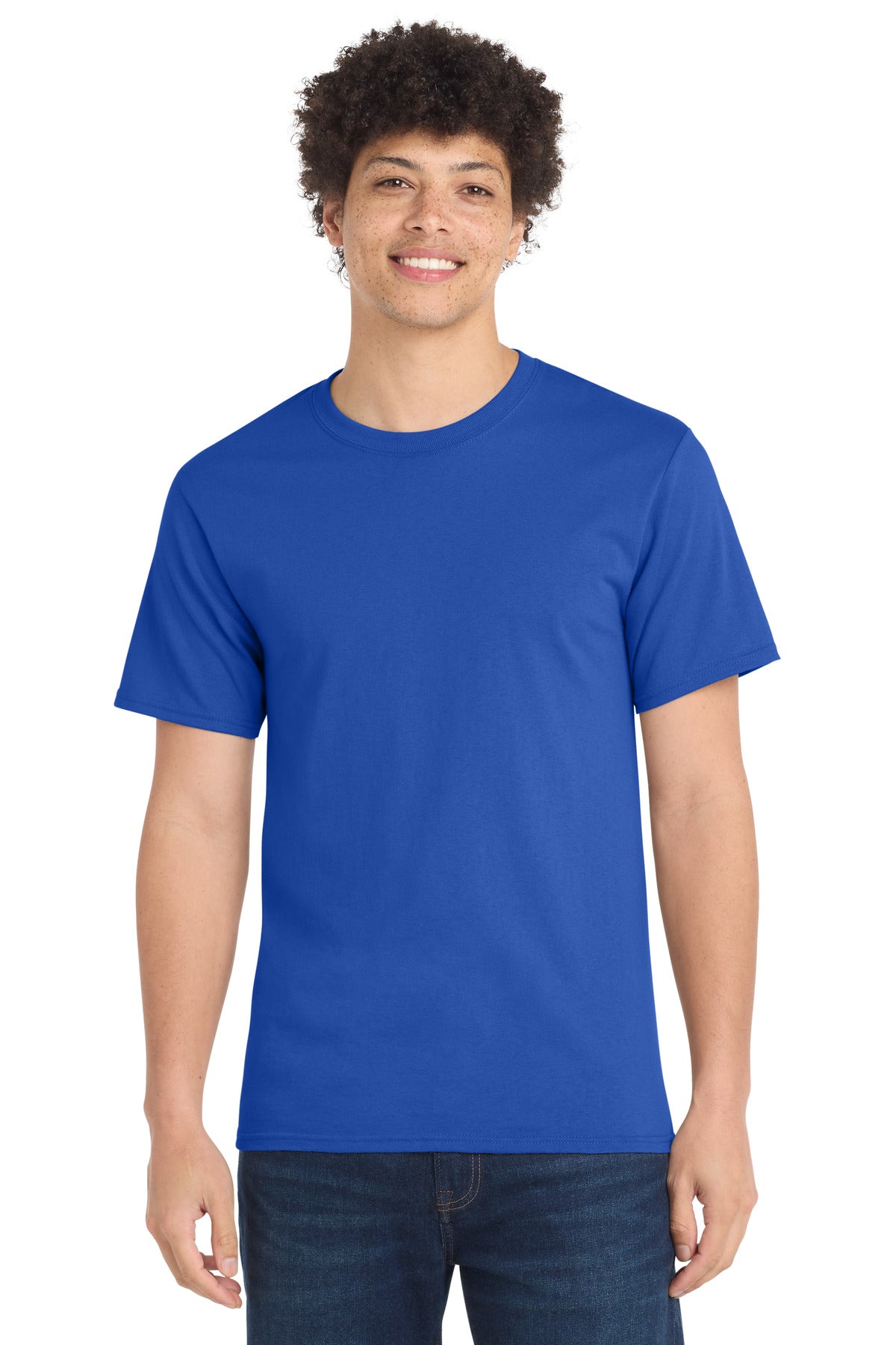 Custom logo Port & Co® Essential Tee. PC61 in Royal
