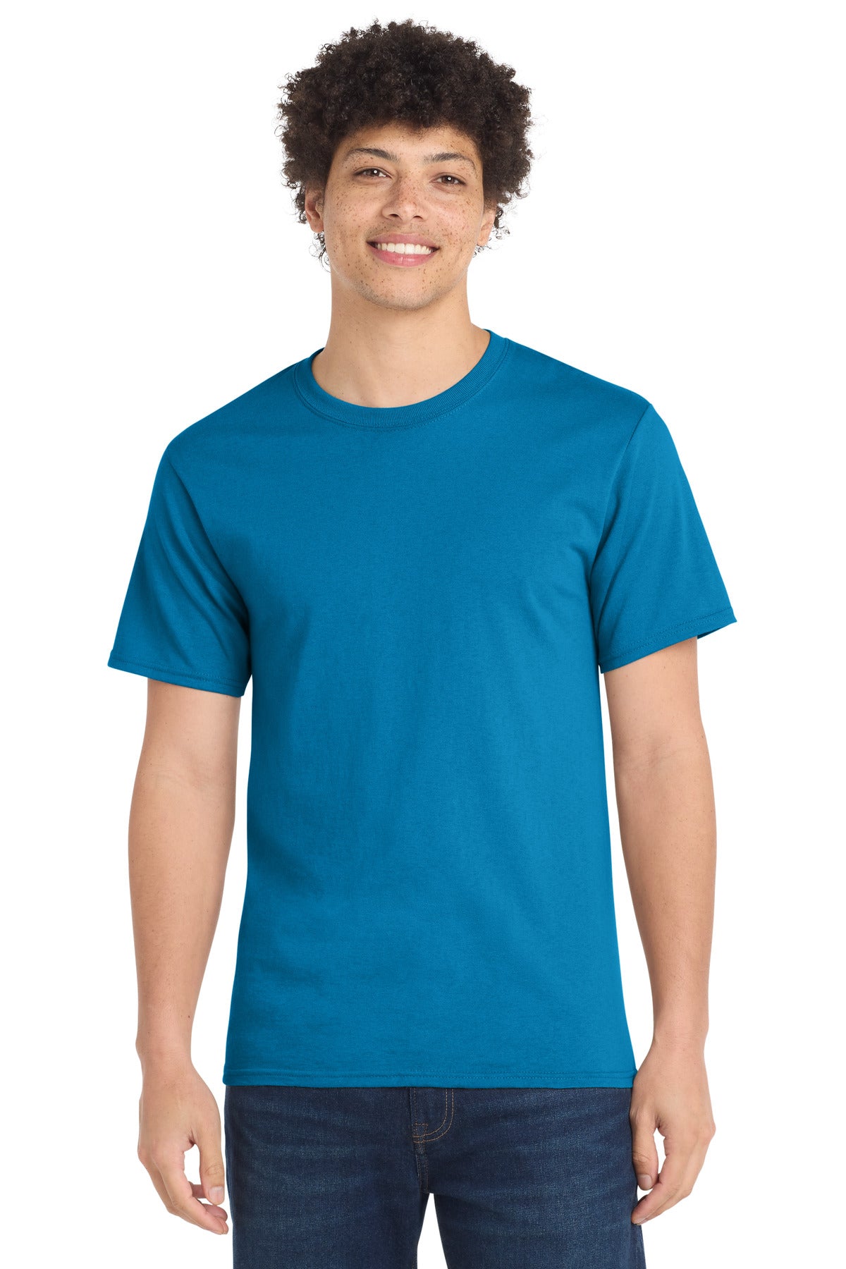 Custom logo Port & Co® Essential Tee. PC61 in Sapphire