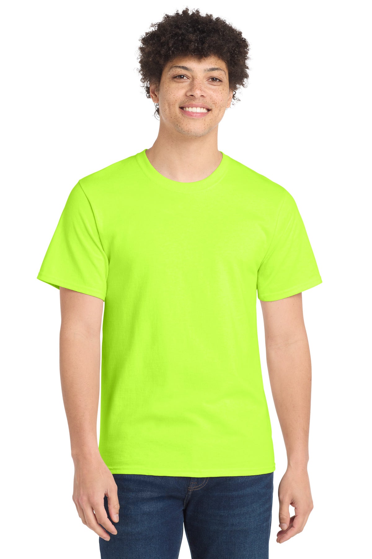 Custom logo Port & Co® Essential Tee. PC61 in S. Green