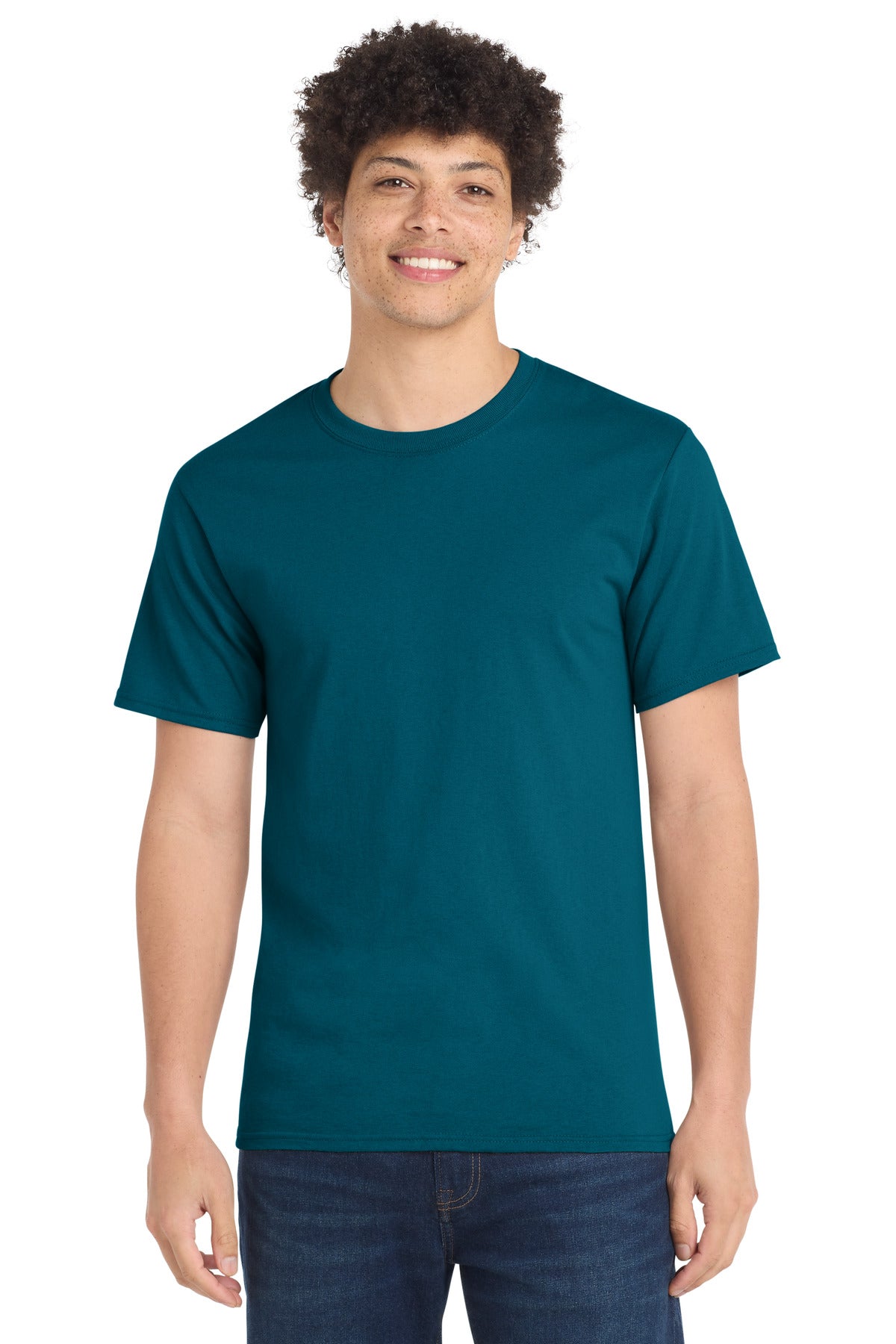 Custom logo Port & Co® Essential Tee. PC61 in Teal
