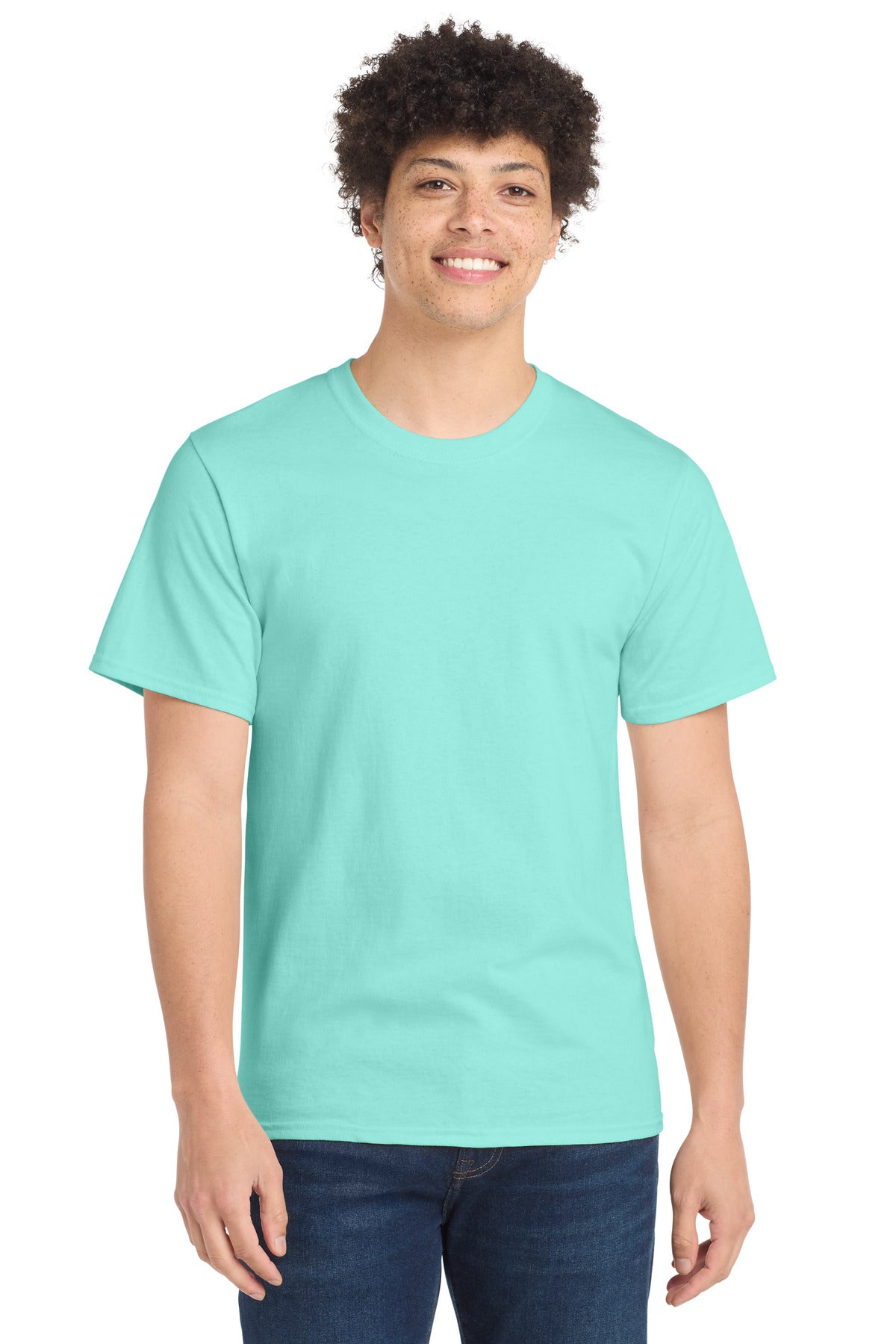 Custom logo Port & Co® Essential Tee. PC61 in True Celadon