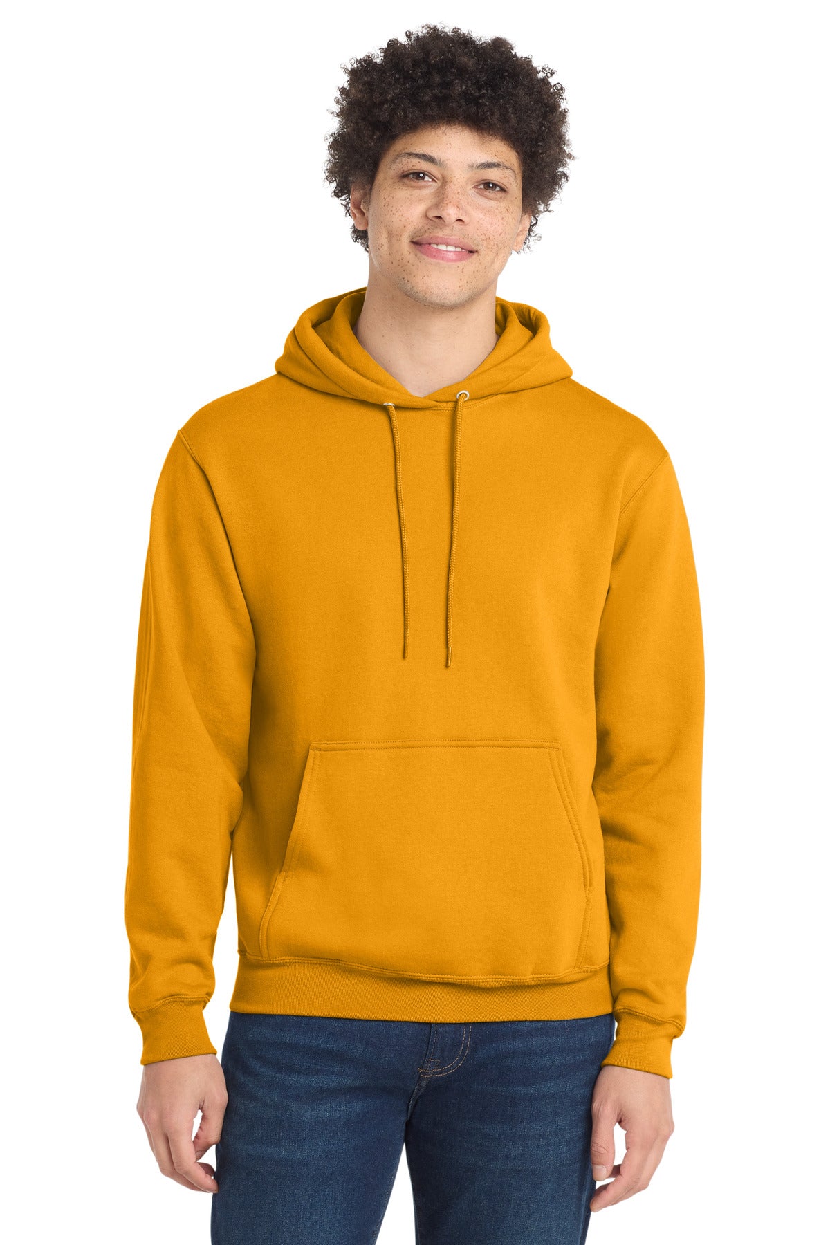 Custom logo Port & Co® Core Fleece Pullover Hooded Sweatshirt. PC78H in Gold