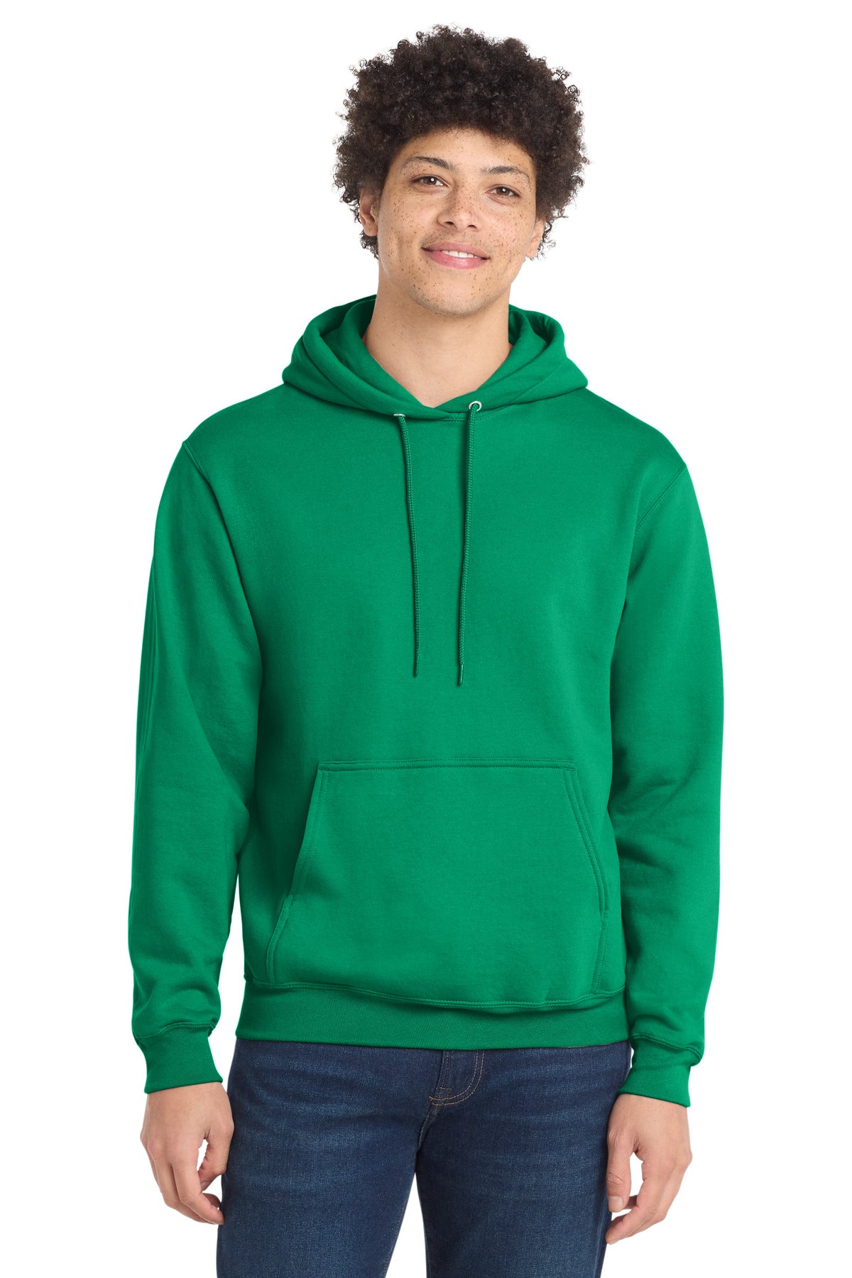 Custom logo Port & Co® Core Fleece Pullover Hooded Sweatshirt. PC78H in Kelly