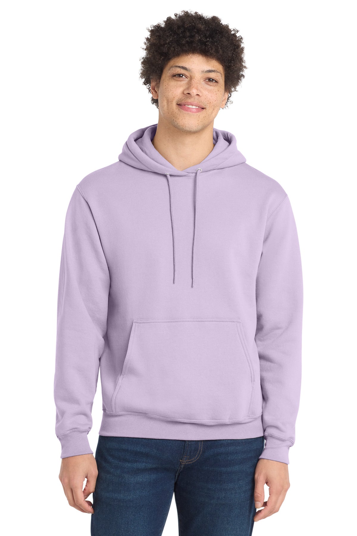Custom logo Port & Co® Core Fleece Pullover Hooded Sweatshirt. PC78H in Lavender