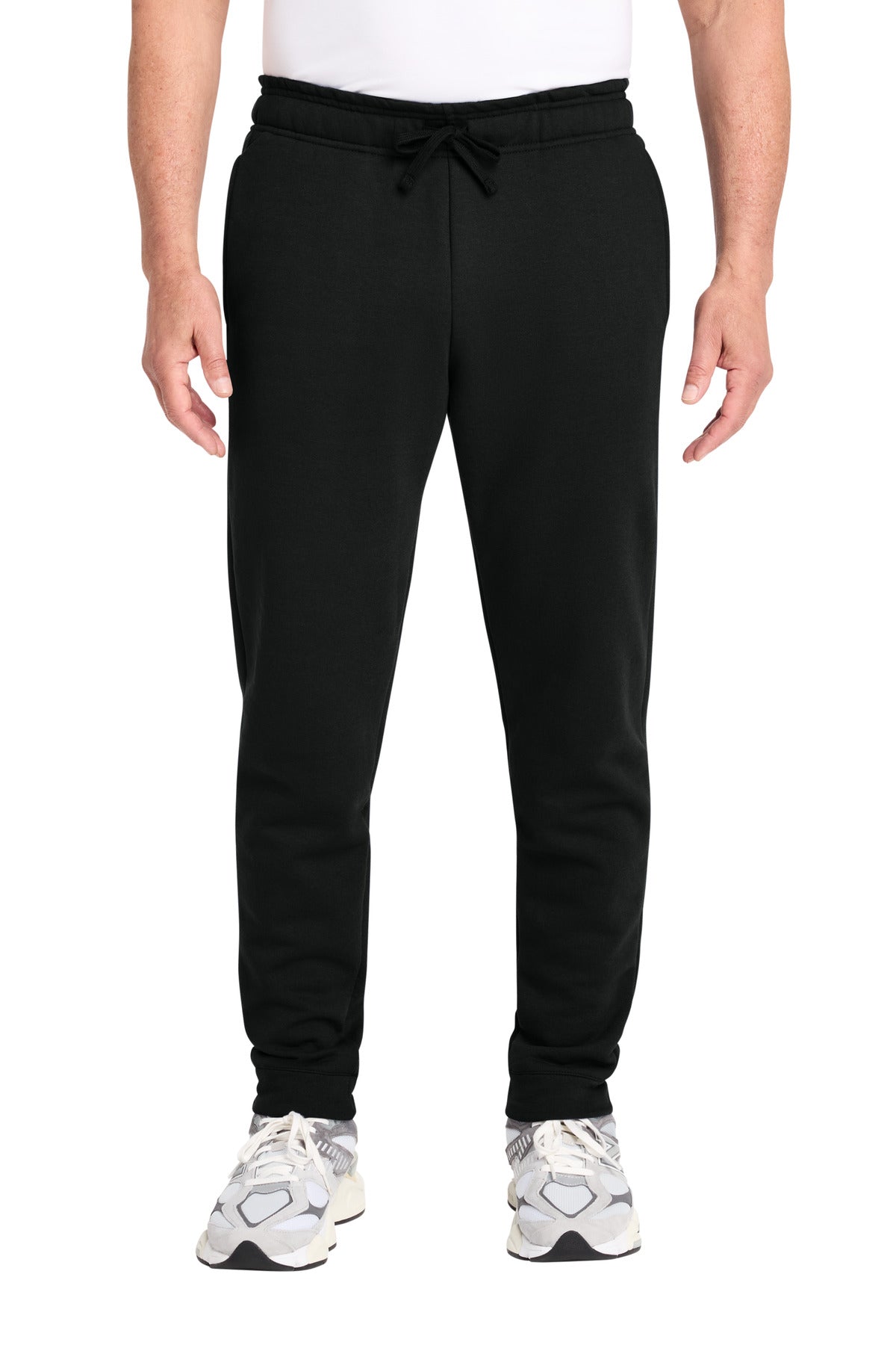 Custom logo Port & Co® Core Fleece Jogger. PC78J in Jet Black