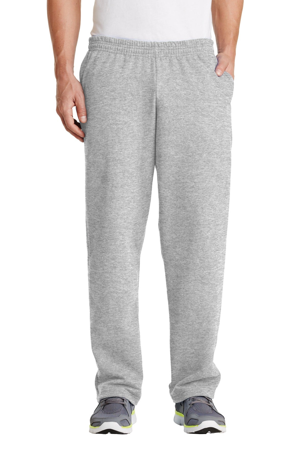 Custom logo Port & Co® Core Fleece Sweatpant with Pockets. PC78P in Ash