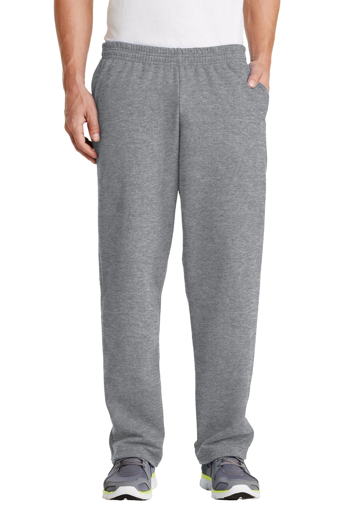 Custom logo Port & Co® Core Fleece Sweatpant with Pockets. PC78P in Athletic Heather