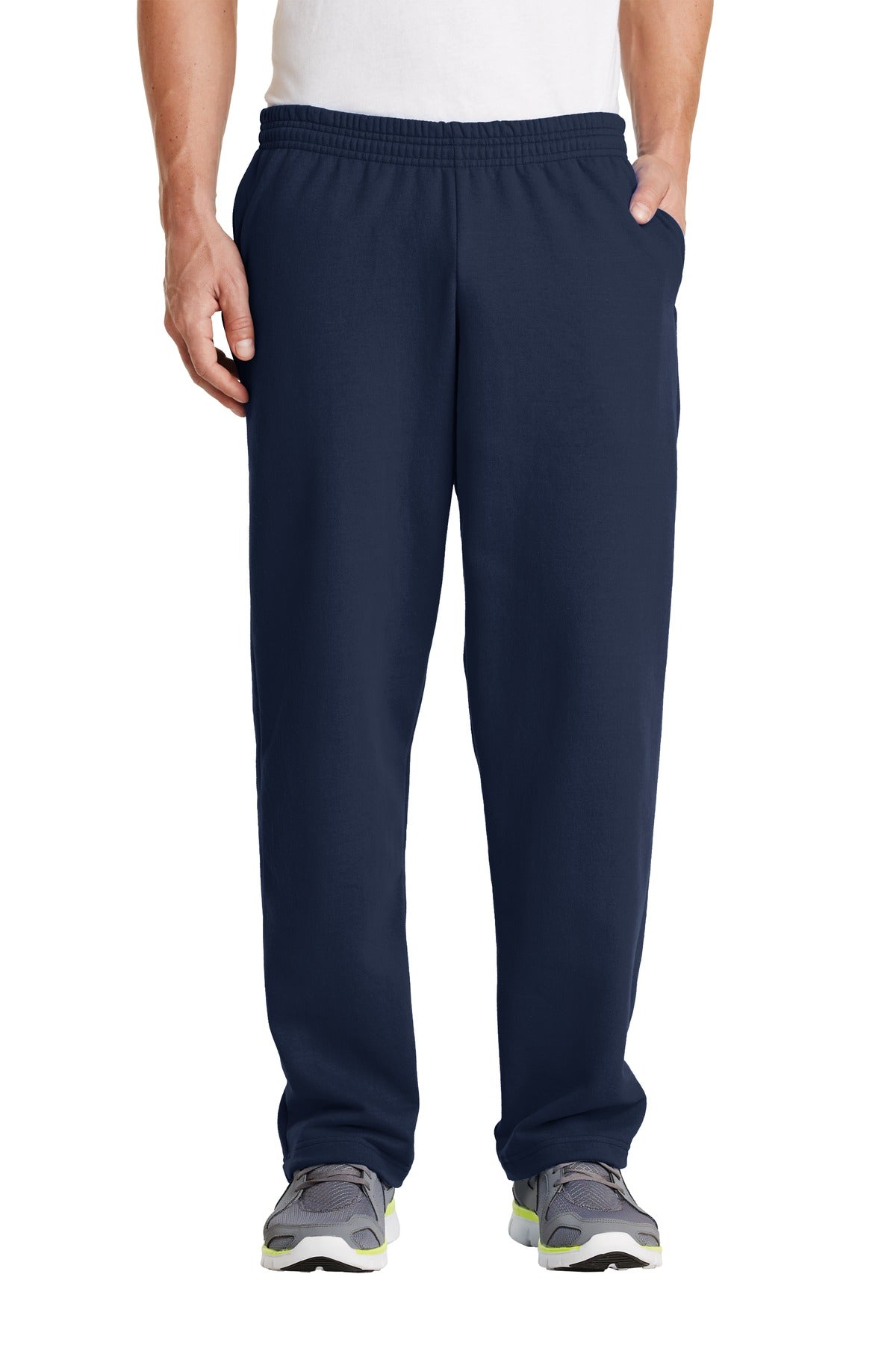 Custom logo Port & Co® Core Fleece Sweatpant with Pockets. PC78P in Navy