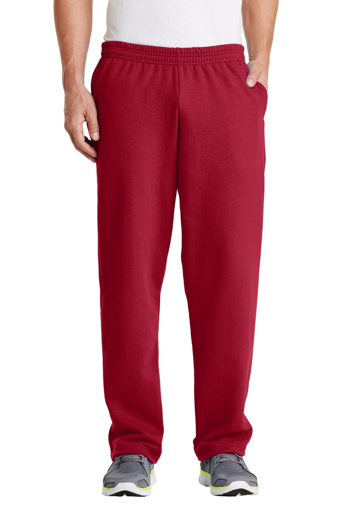 Custom logo Port & Co® Core Fleece Sweatpant with Pockets. PC78P in Red