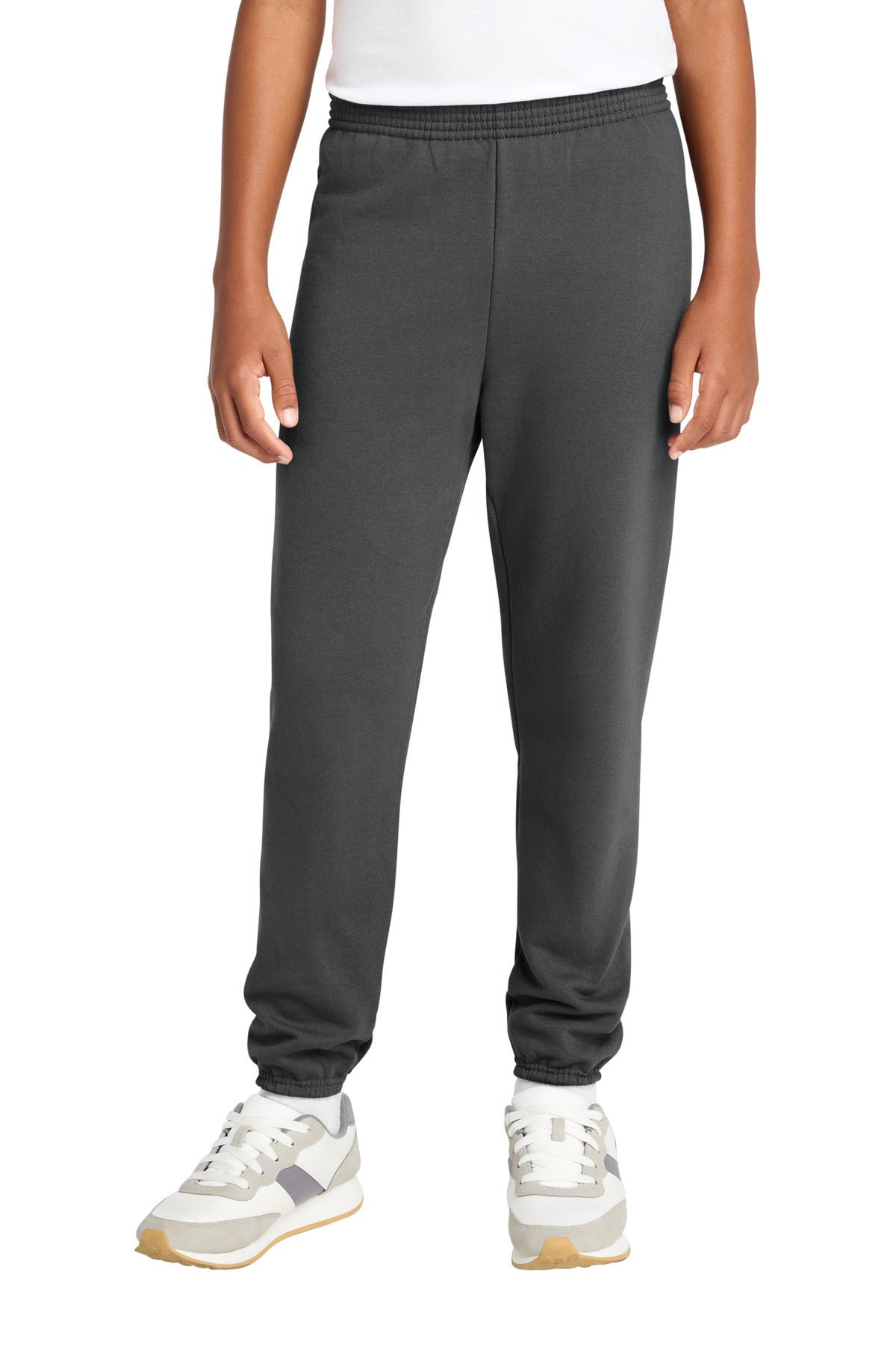 Custom logo Port & Co® Youth Core Fleece Sweatpant PC78YP in Charcoal