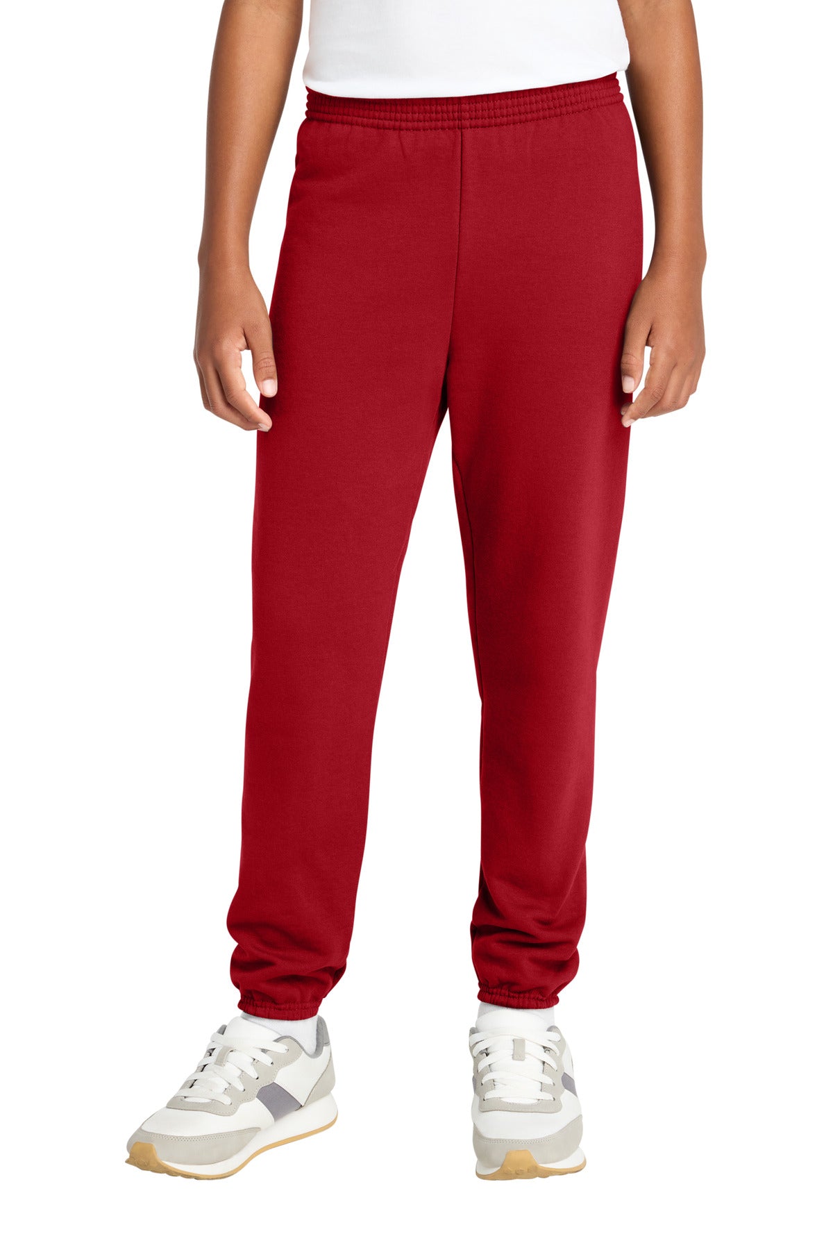 Custom logo Port & Co® Youth Core Fleece Sweatpant PC78YP in Red