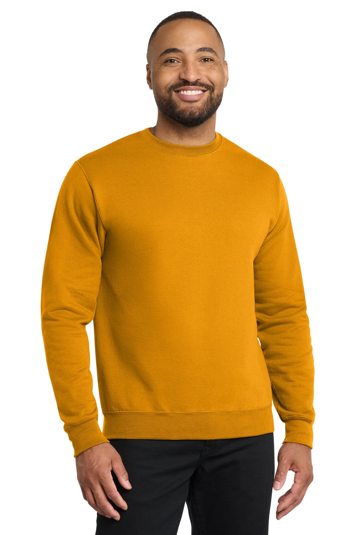 Custom logo Port & Co® Core Fleece Crewneck Sweatshirt. PC78 in Gold