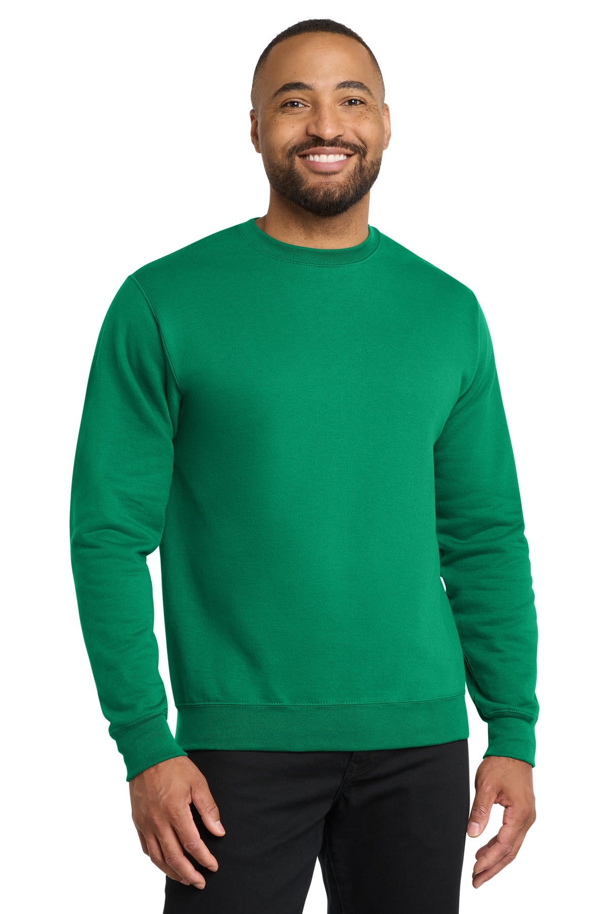 Custom logo Port & Co® Core Fleece Crewneck Sweatshirt. PC78 in Kelly
