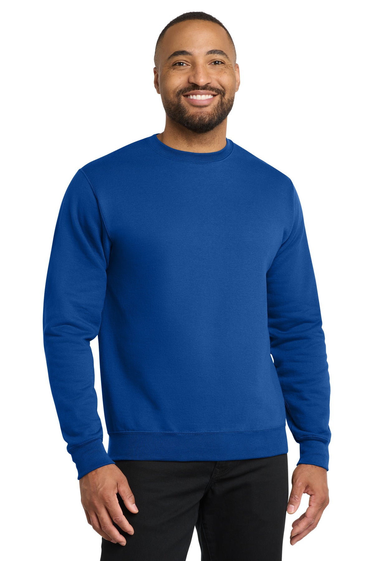 Custom logo Port & Co® Core Fleece Crewneck Sweatshirt. PC78 in Royal