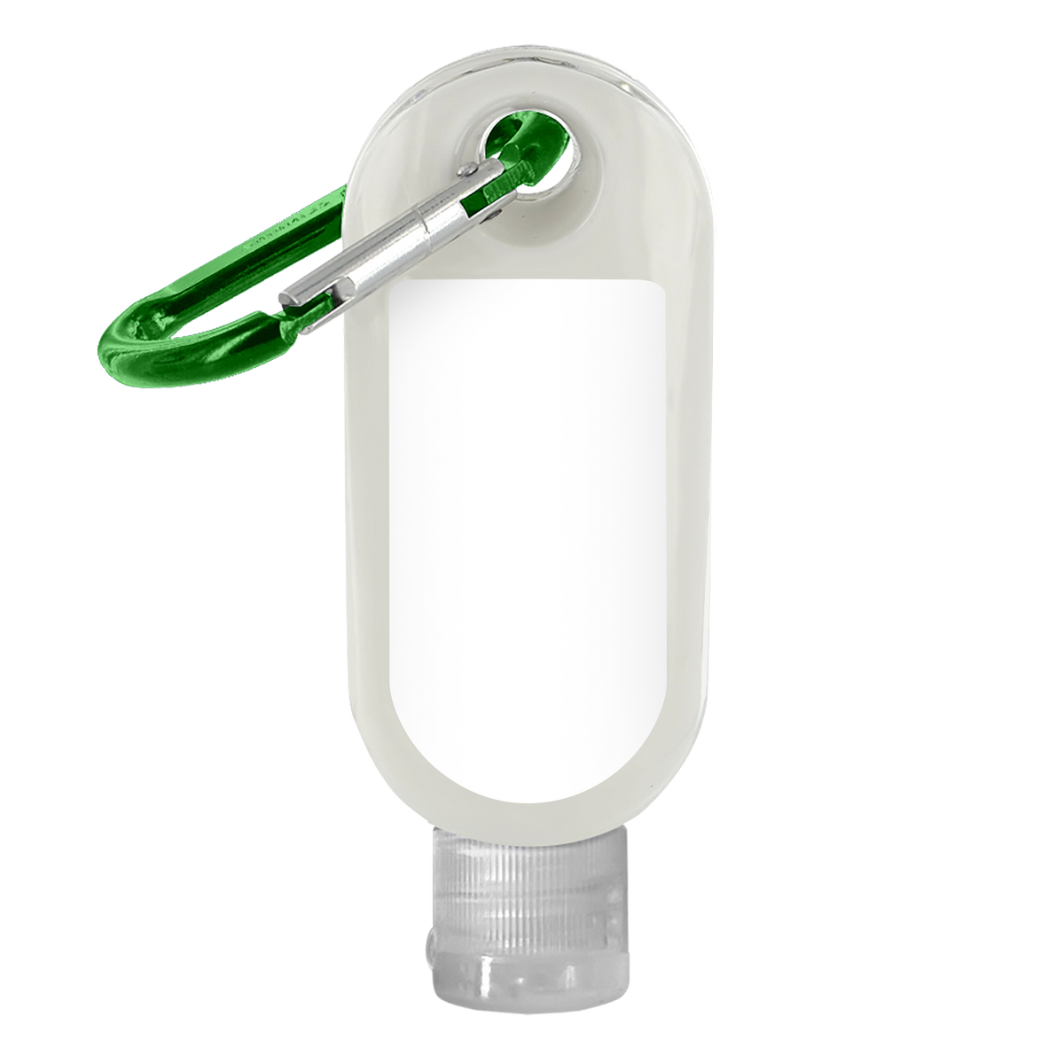 Custom logo SPF-30 Sunscreen in Clear Bottle with Carabiner - 1.9 oz.