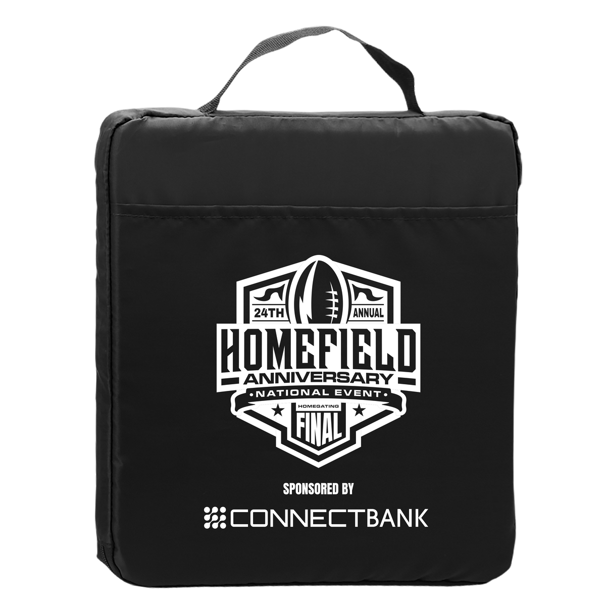 Custom logo 13.5" Fabric Stadium Cushion with Pocket