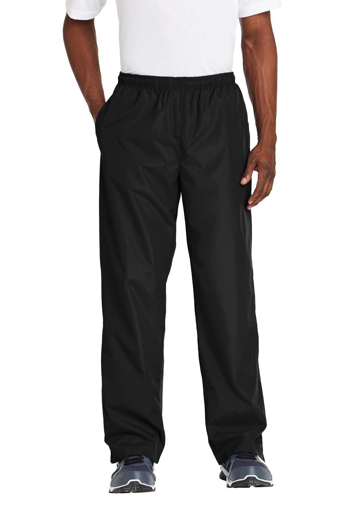 Custom logo Sport-Tek® Wind Pant. PST74 in Black