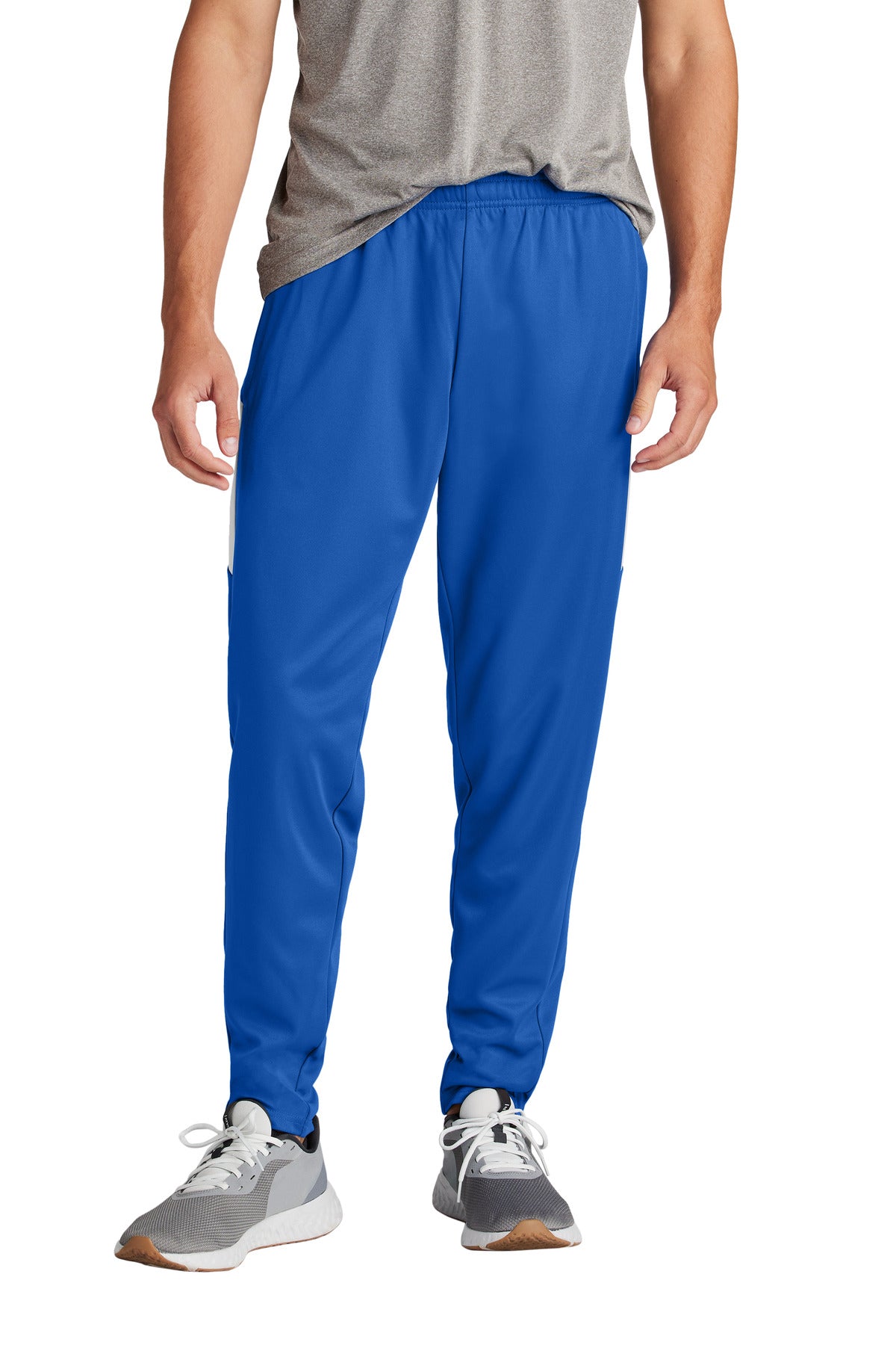 Custom logo Sport-Tek® Travel Pant PST800 in True Royal/ White