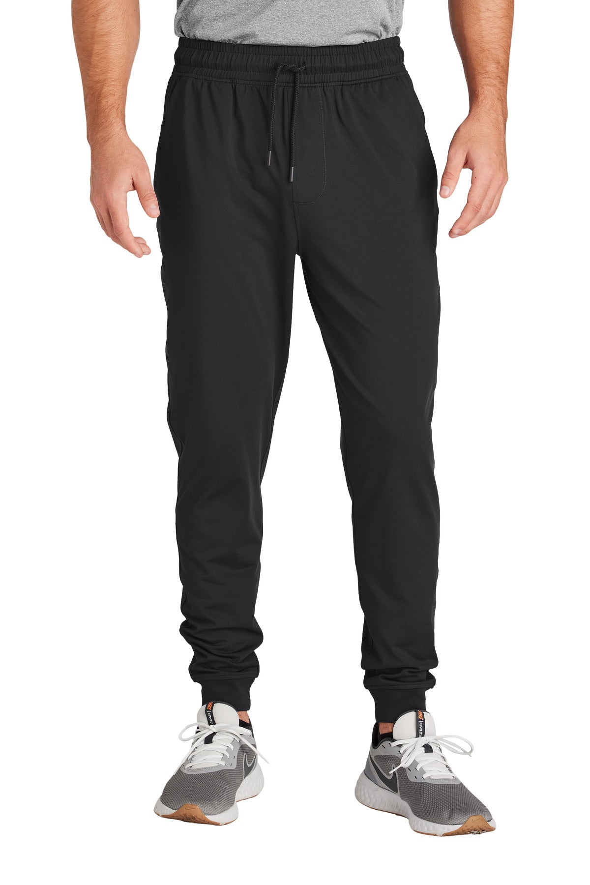 Custom logo Sport-Tek® Sport-Wick® Stretch Jogger PST858 in Black