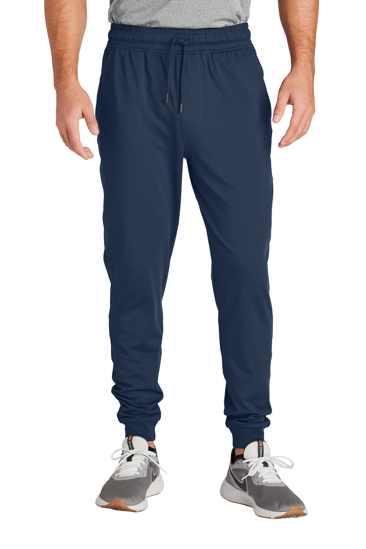 Custom logo Sport-Tek® Sport-Wick® Stretch Jogger PST858 in True Navy