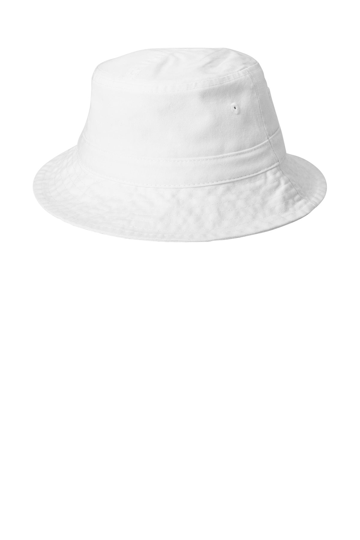 Custom logo Port Authority® Bucket Hat. PWSH2 in White