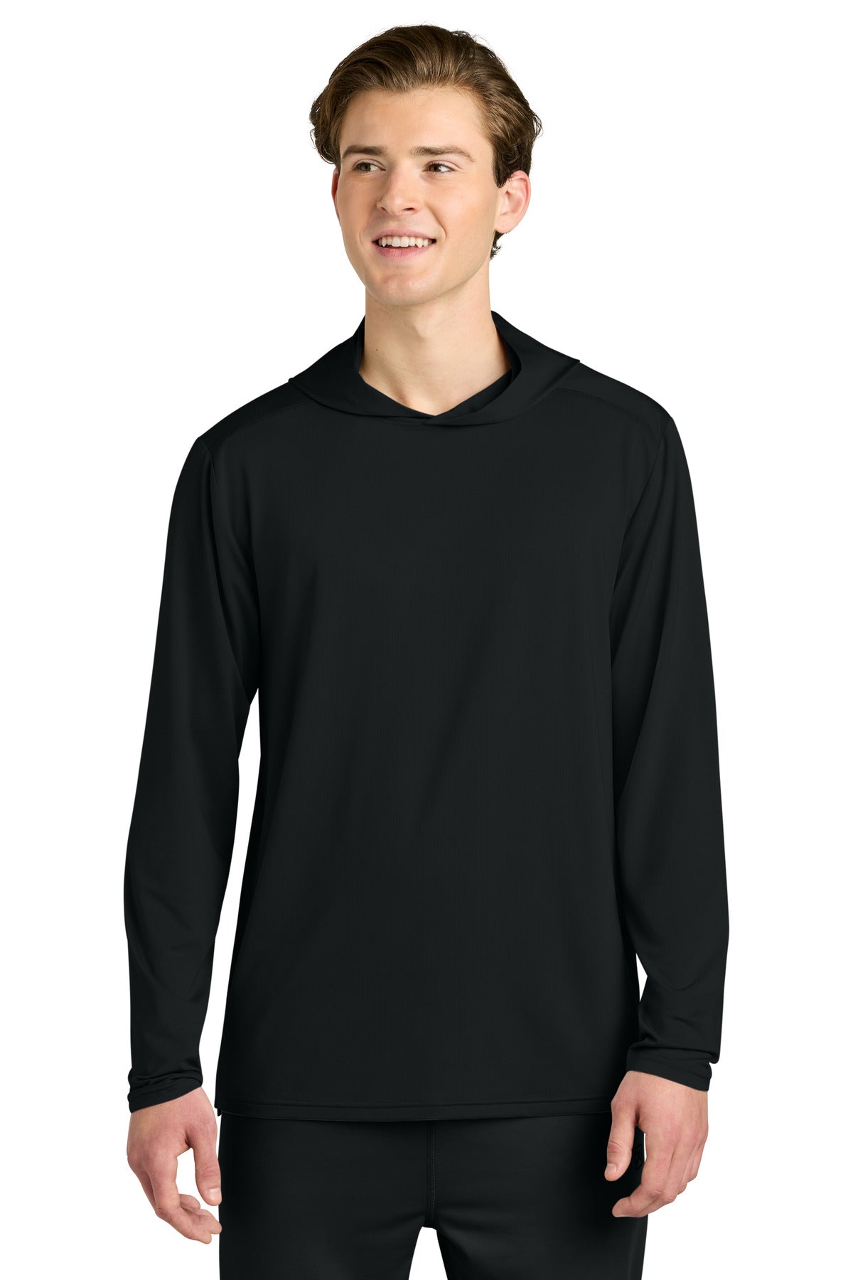 Custom logo Richardson Clutch Long Sleeve Hoodie RA7110LSH in Black