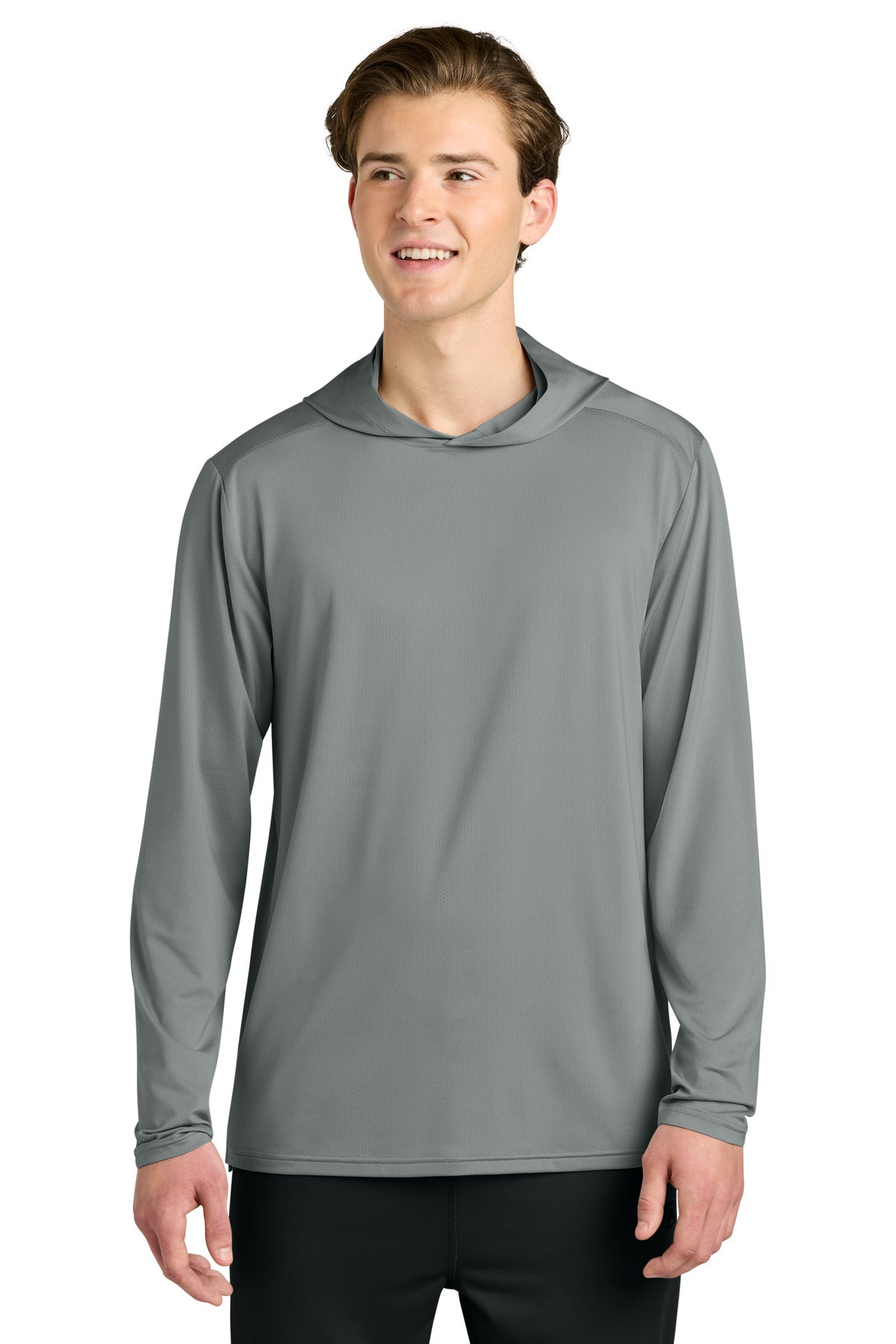 Custom logo Richardson Clutch Long Sleeve Hoodie RA7110LSH in Grey