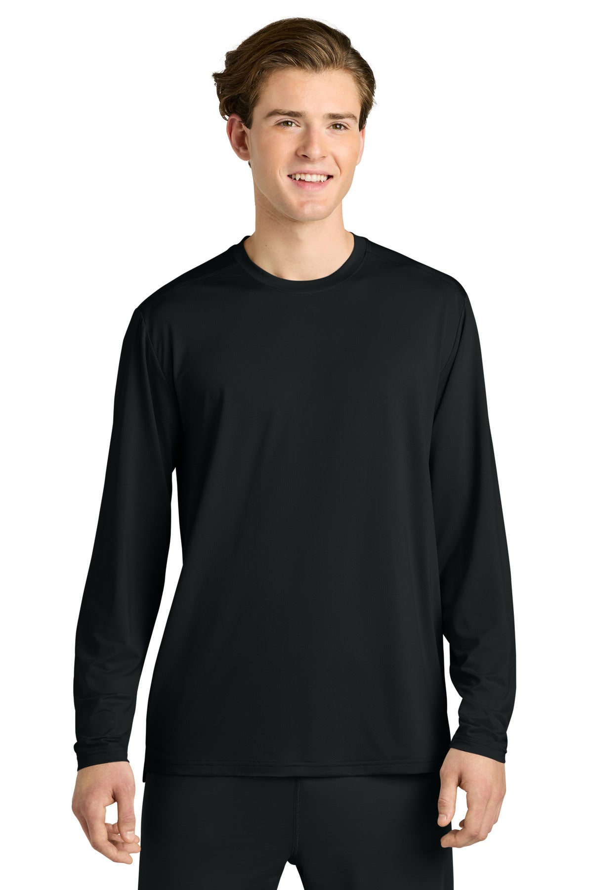 Custom logo Richardson Clutch Long Sleeve Tee RA7110LS in Black