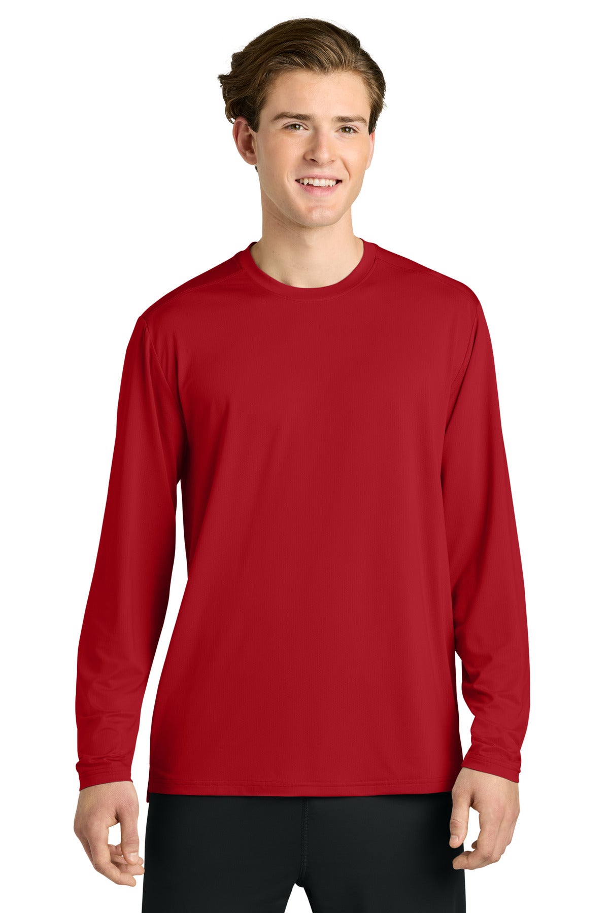 Custom logo Richardson Clutch Long Sleeve Tee RA7110LS in Red