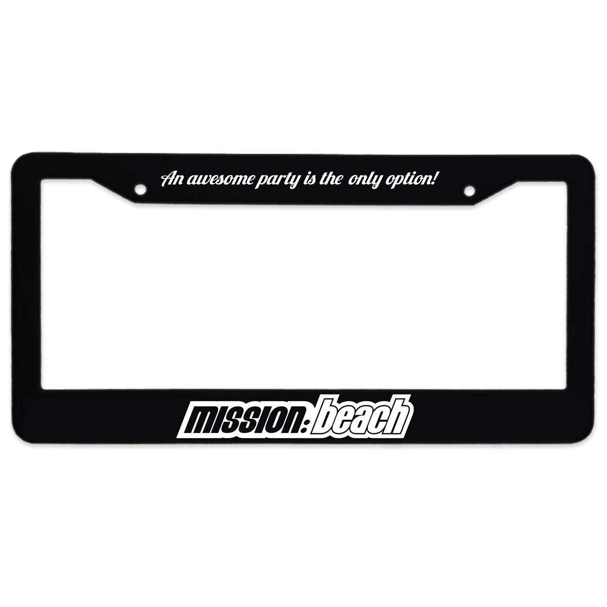 Custom logo 3-D Two-Corner License Plate Frame