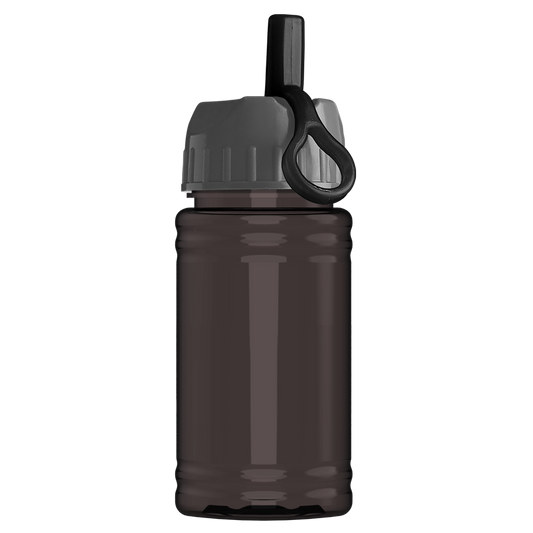 Mini RPET Bottle with Ring-Straw Lid - 16 oz.