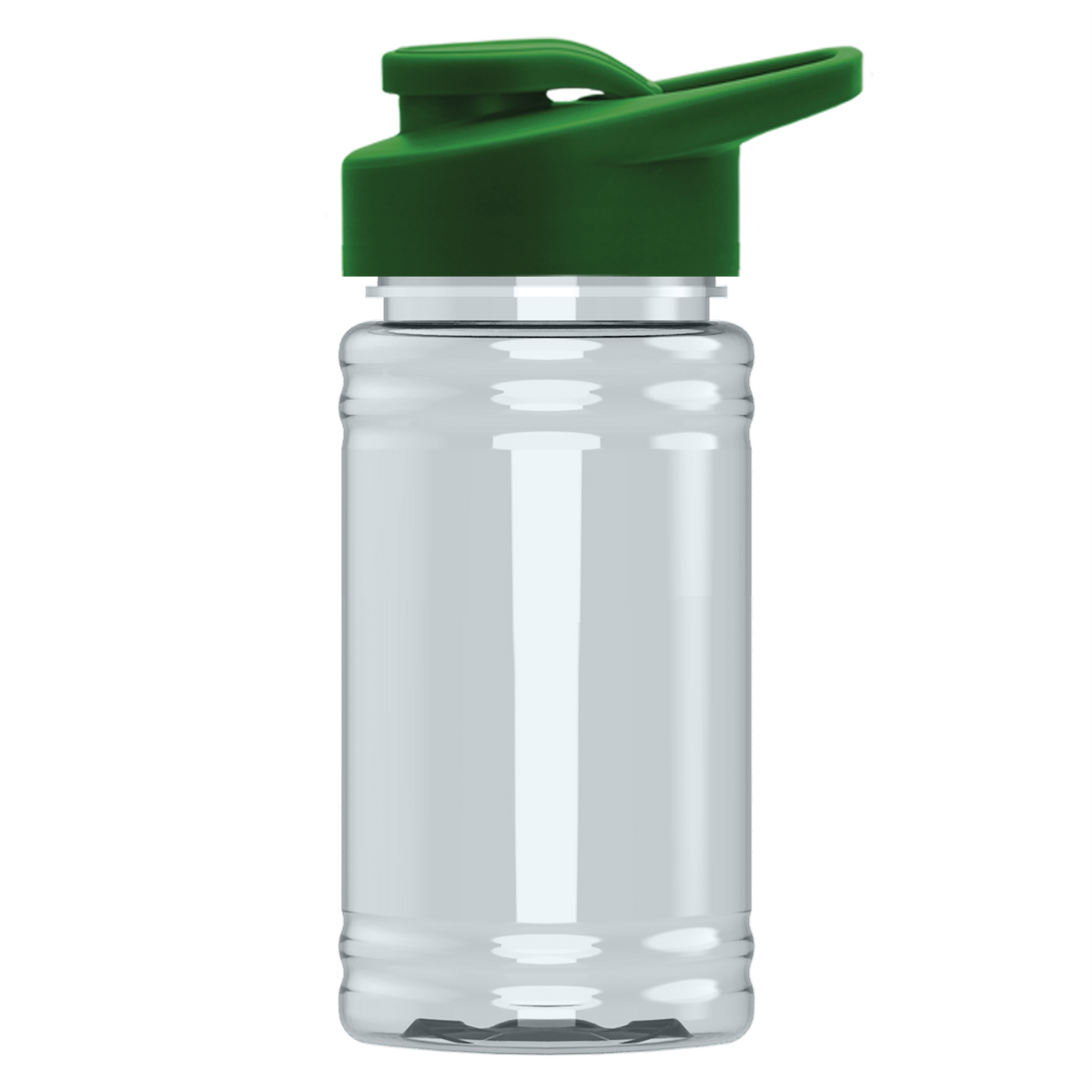 Custom logo Mini RPET Bottle with Drink-Thru Lid - 16 oz.