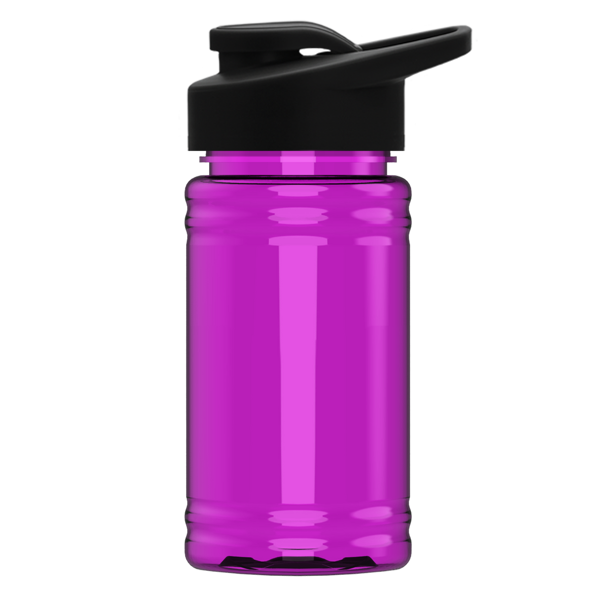 Custom logo Mini RPET Bottle with Drink-Thru Lid - 16 oz.