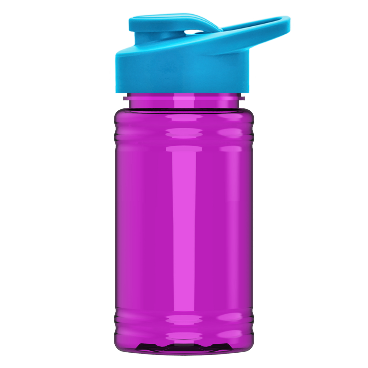 Custom logo Mini RPET Bottle with Drink-Thru Lid - 16 oz.