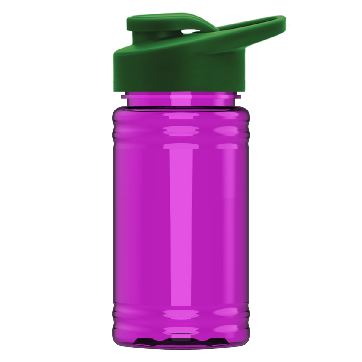 Custom logo Mini RPET Bottle with Drink-Thru Lid - 16 oz.