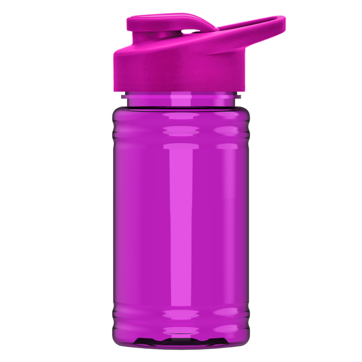 Custom logo Mini RPET Bottle with Drink-Thru Lid - 16 oz.