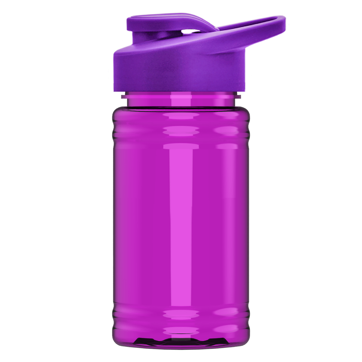 Custom logo Mini RPET Bottle with Drink-Thru Lid - 16 oz.